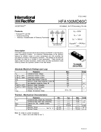 Datasheet HFA100MD60C manufacturer IRF