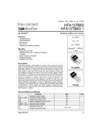 Datasheet HFA15TB60 manufacturer IRF