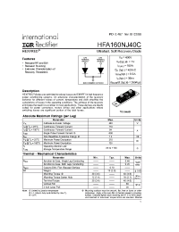 Datasheet HFA160NJ40C manufacturer IRF