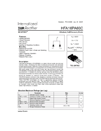 Datasheet HFA16PA60C manufacturer IRF