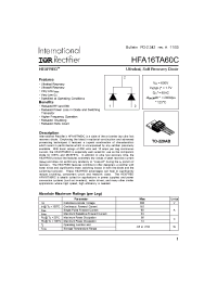 Datasheet HFA16TA60C manufacturer IRF
