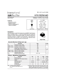 Datasheet HFA180NH40 manufacturer IRF