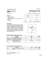 Datasheet HFA40HF120 manufacturer IRF