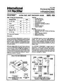Datasheet HFA45HC60C manufacturer IRF