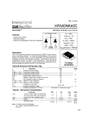 Datasheet HFA80NK40C manufacturer IRF