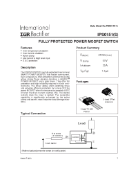 Datasheet IPS0151S manufacturer IRF
