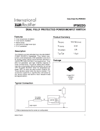 Datasheet IPS022G manufacturer IRF