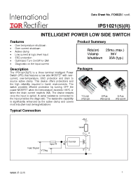Datasheet IPS1021RTRL manufacturer IRF