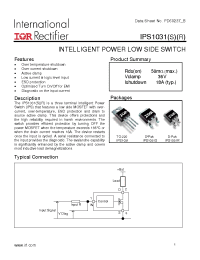 Datasheet IPS1031R manufacturer IRF