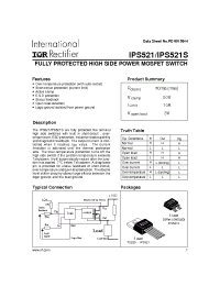 Datasheet IPS521S производства IRF