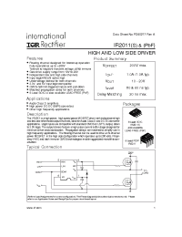 Datasheet IR2011S manufacturer IRF