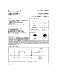 Datasheet IR2104S manufacturer IRF