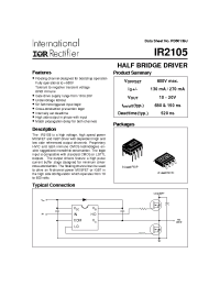 Datasheet IR2105 manufacturer IRF