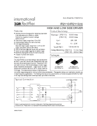 Datasheet IR2110-2 производства IRF