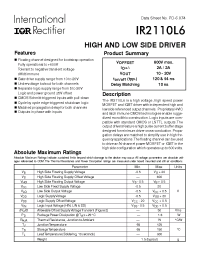 Datasheet IR2110L6 manufacturer IRF