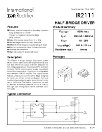 Datasheet IR2111 manufacturer IRF