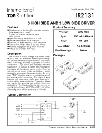 Datasheet IR2131 manufacturer IRF