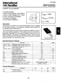 Datasheet IRF1520G manufacturer IRF