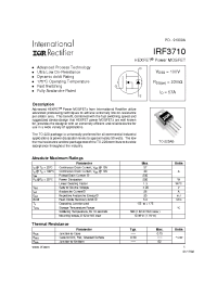 Datasheet IRF3710 manufacturer IRF