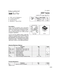 Datasheet irf7424 manufacturer IRF