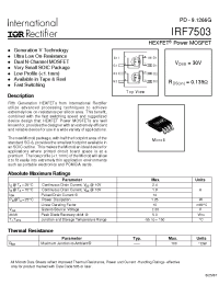 Datasheet IRF7503 manufacturer IRF
