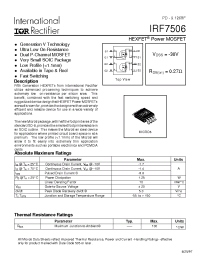 Datasheet IRF7506TR manufacturer IRF