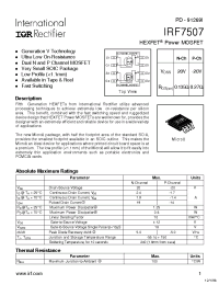 Datasheet IRF7507TR manufacturer IRF