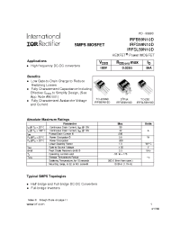 Datasheet IRFB59N10D manufacturer IRF