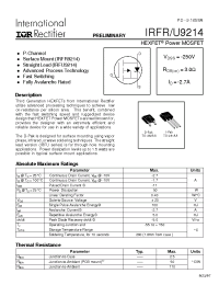 Datasheet IRFR9214 manufacturer IRF