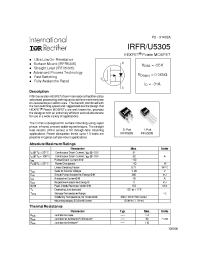 Datasheet IRFRU5305 manufacturer IRF