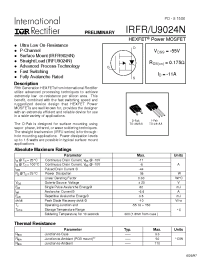 Datasheet IRFRU9024N manufacturer IRF