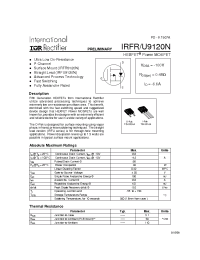 Datasheet IRFRU9120N manufacturer IRF