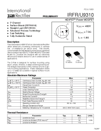 Datasheet IRFRU9310 производства IRF