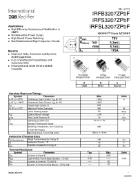 Datasheet IRFSL3207ZPbF производства IRF