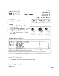 Datasheet IRFSL33N15D manufacturer IRF