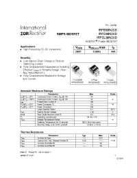 Datasheet IRFSL38N20D manufacturer IRF