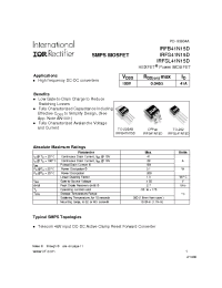 Datasheet IRFSL41N15D manufacturer IRF