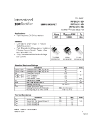 Datasheet IRFSL52N15D manufacturer IRF