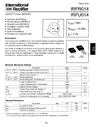 Datasheet IRFU014 manufacturer IRF