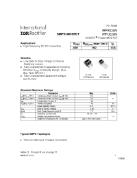 Datasheet IRFU220N manufacturer IRF
