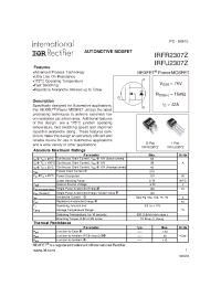 Datasheet IRFU2307Z manufacturer IRF