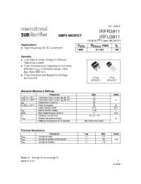 Datasheet IRFU3911 производства IRF