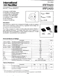 Datasheet IRFU420 manufacturer IRF