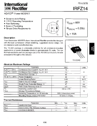 Datasheet IRFZ14S manufacturer IRF