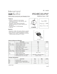 Datasheet IRG4BC30UPBF производства IRF