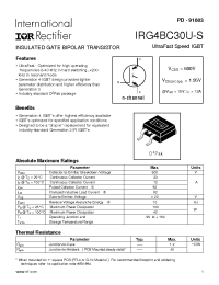 Datasheet IRG4BC30U-S производства IRF