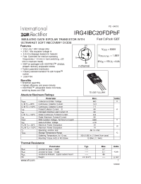 Datasheet IRG4IBC20FDPBF manufacturer IRF