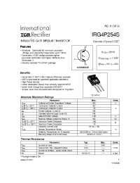 Datasheet IRG4P254S производства IRF