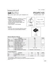Datasheet IRG4RC10STRL manufacturer IRF