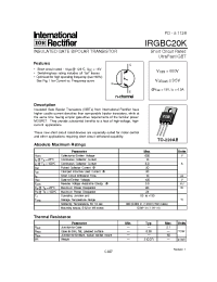 Datasheet IRGBC20K manufacturer IRF